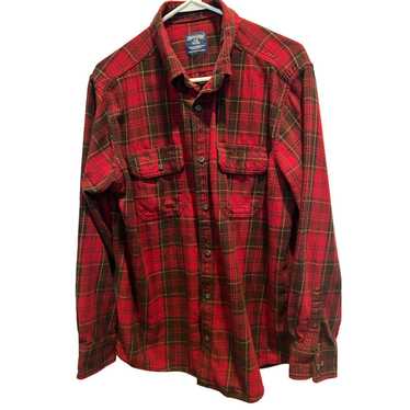 Faded Glory Flannel Shirt Adult Extra Large Red Black Long Sleeve Mens