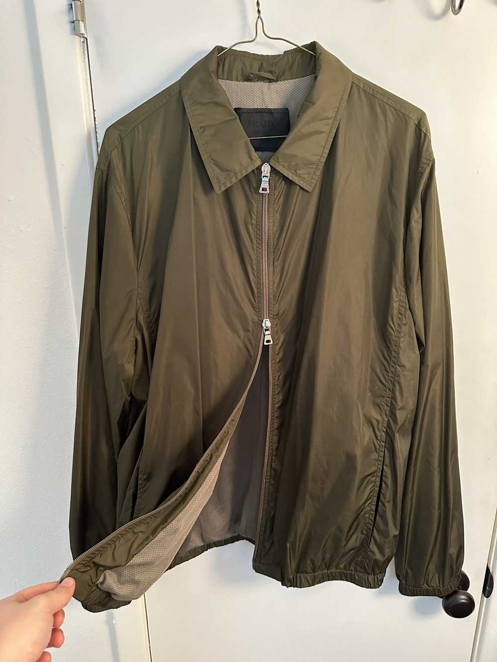 Prada × Vintage Army Green Shell Jacket - image 9