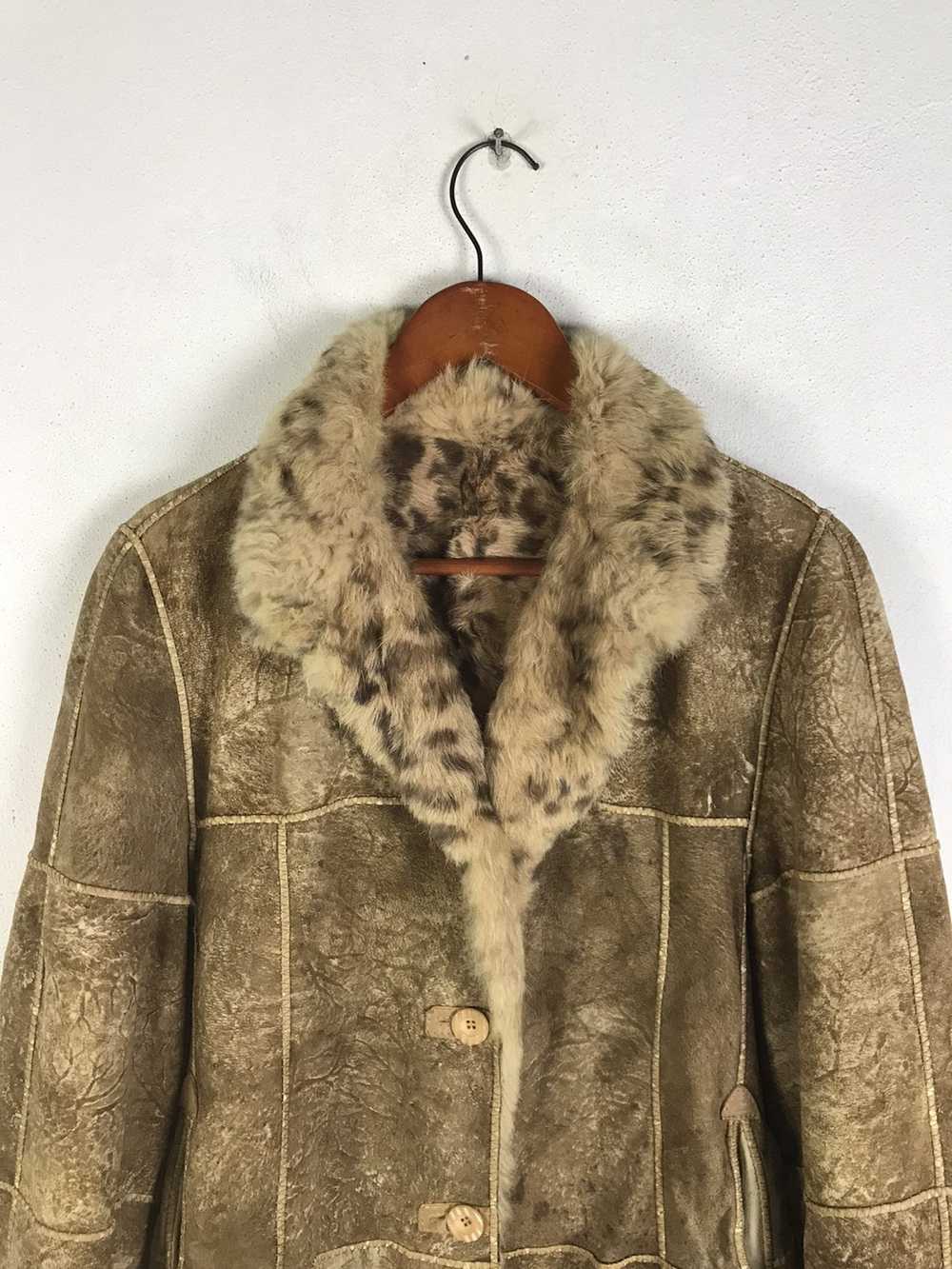 Mink Fur Coat × Raccoon Fur Sash × Vintage Vtg Re… - image 5