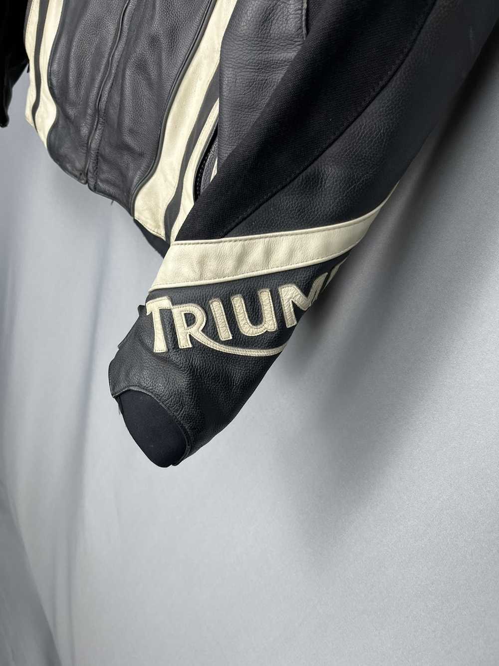 Leather Jacket × MOTO × Racing Triumph Motorcycle… - image 2