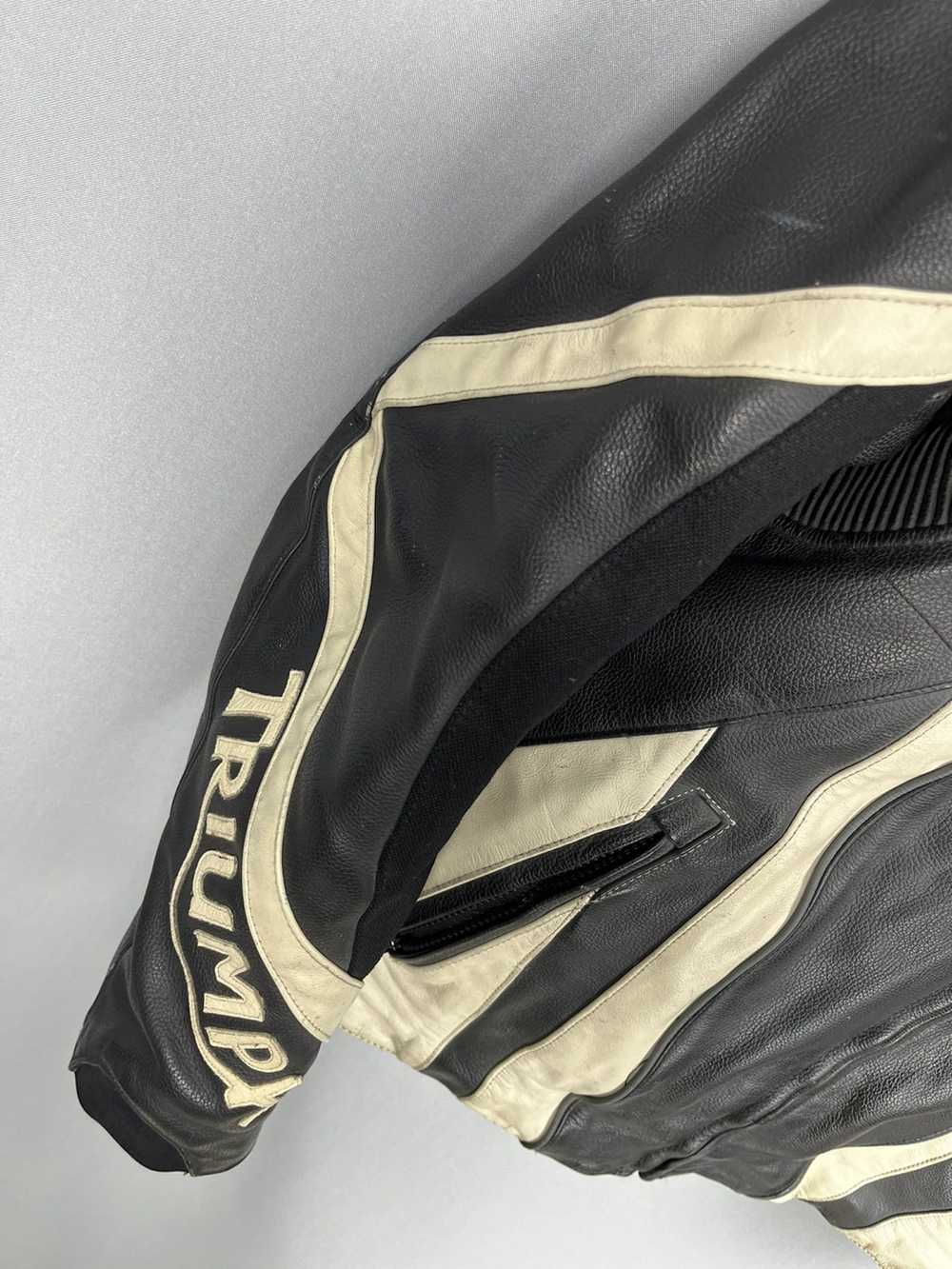 Leather Jacket × MOTO × Racing Triumph Motorcycle… - image 6