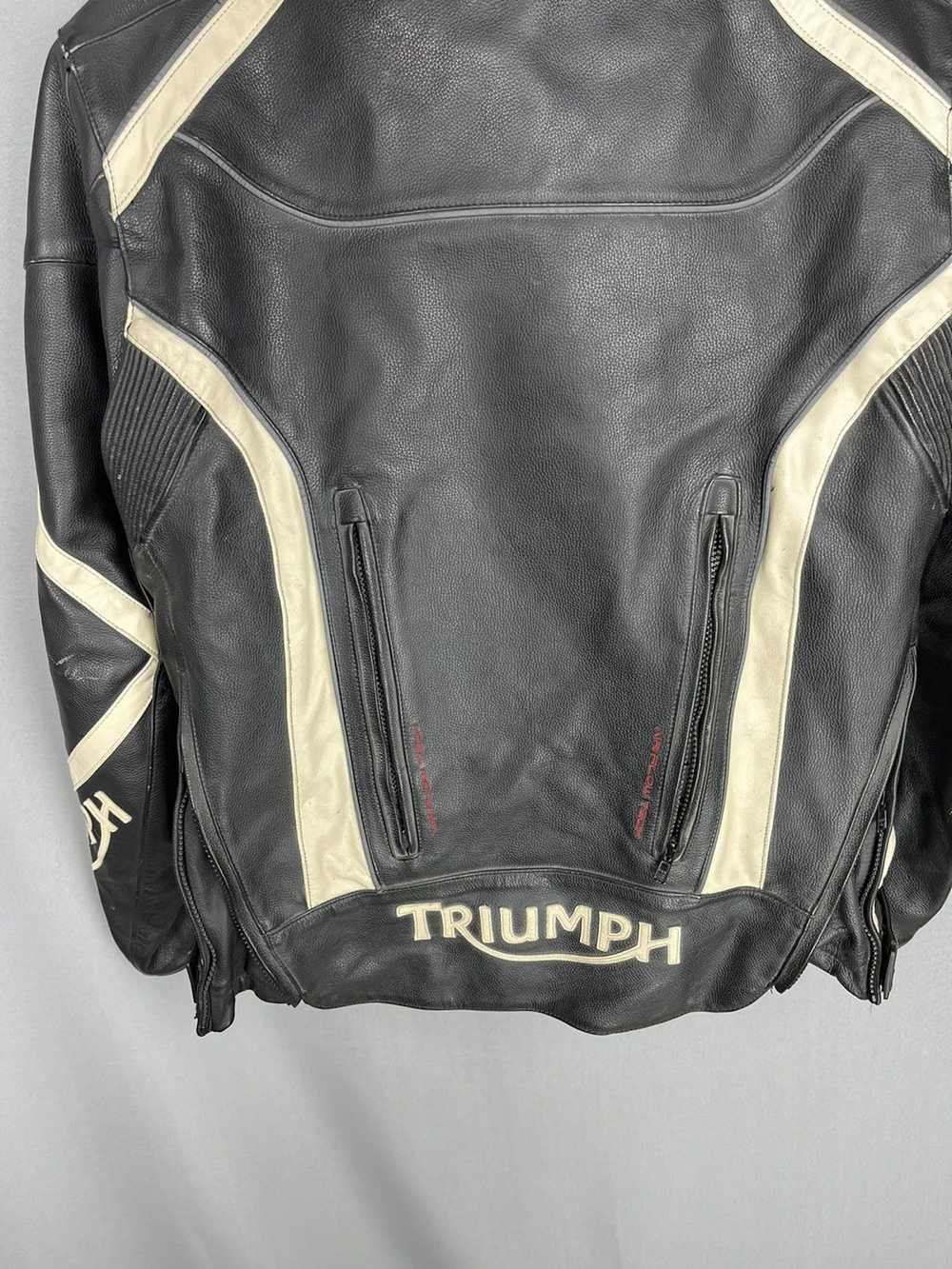 Leather Jacket × MOTO × Racing Triumph Motorcycle… - image 7