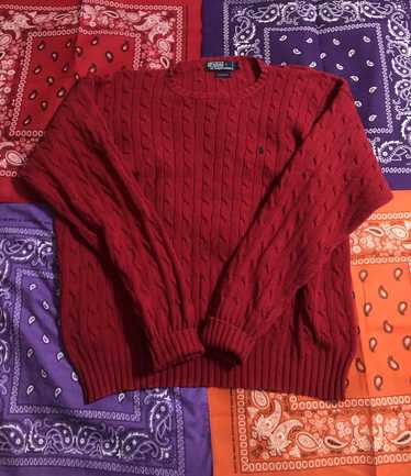 Polo Ralph Lauren Vintage Polo knitted red sweater - image 1