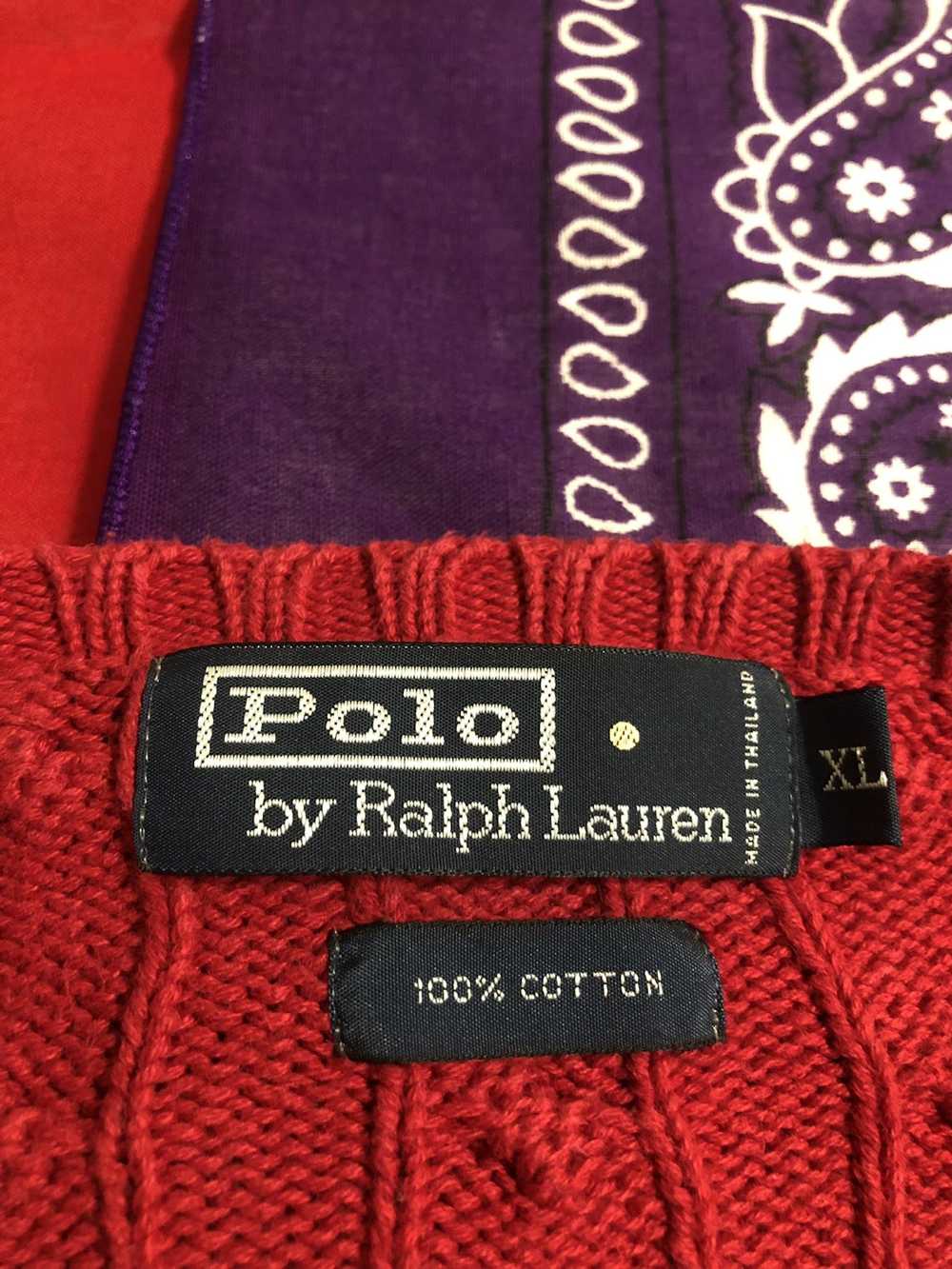 Polo Ralph Lauren Vintage Polo knitted red sweater - image 2