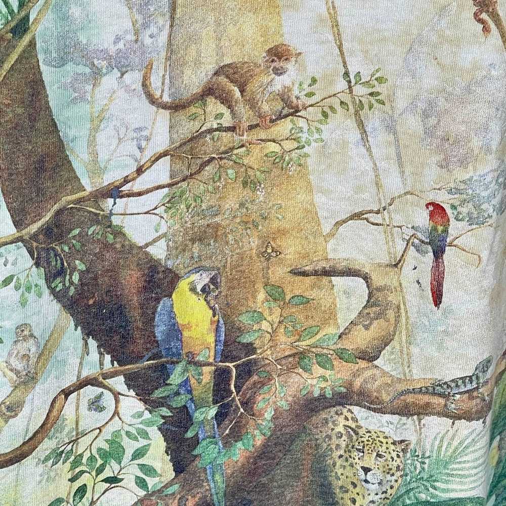 90s Vintage Rainforest Preserve Paradise Single S… - image 3