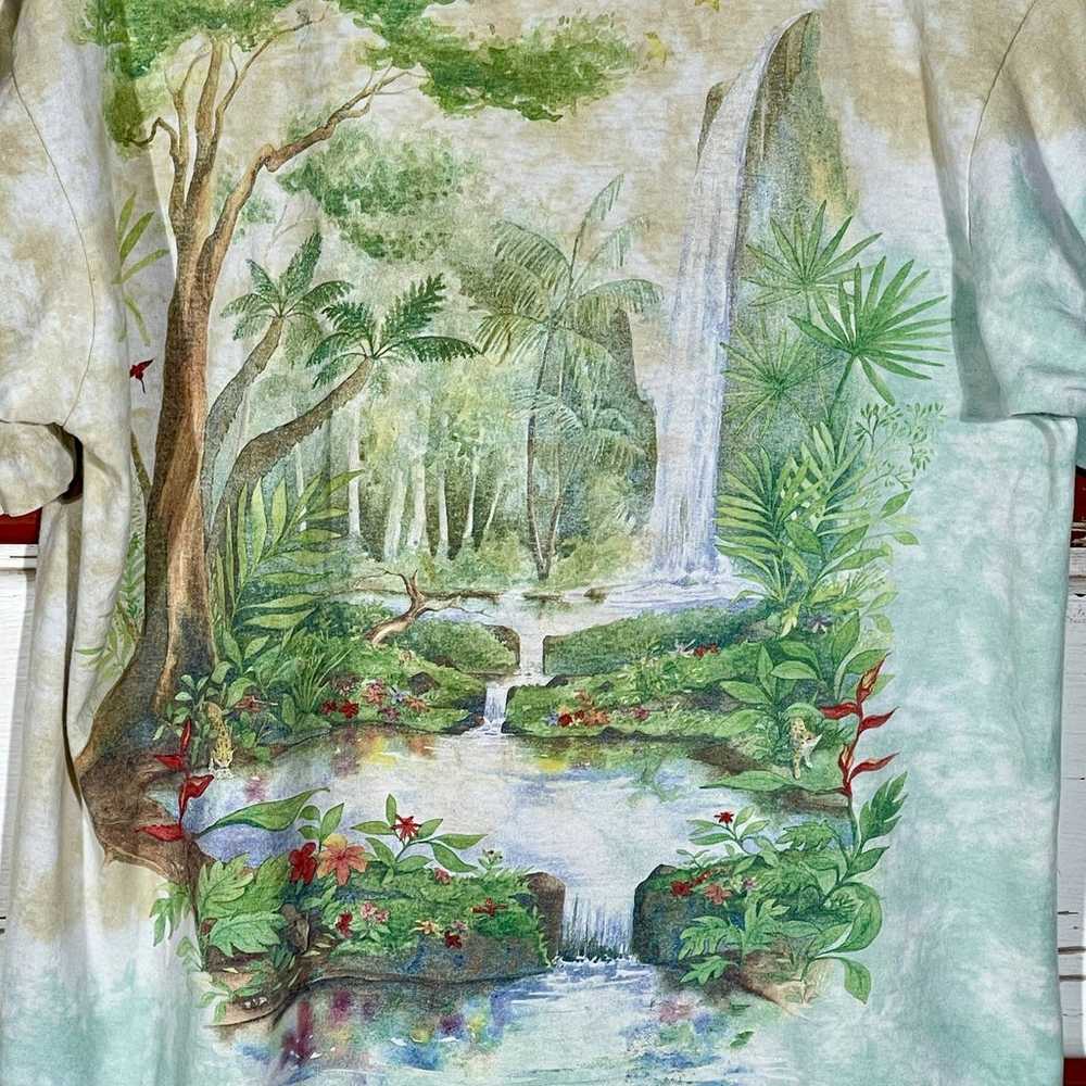 90s Vintage Rainforest Preserve Paradise Single S… - image 5