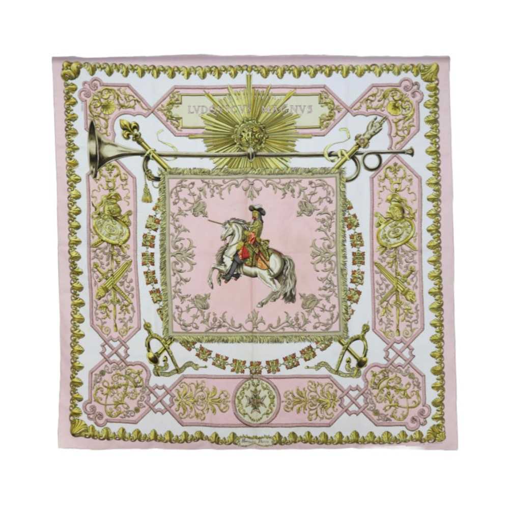 Hermès Pink Silk Scarf - image 1