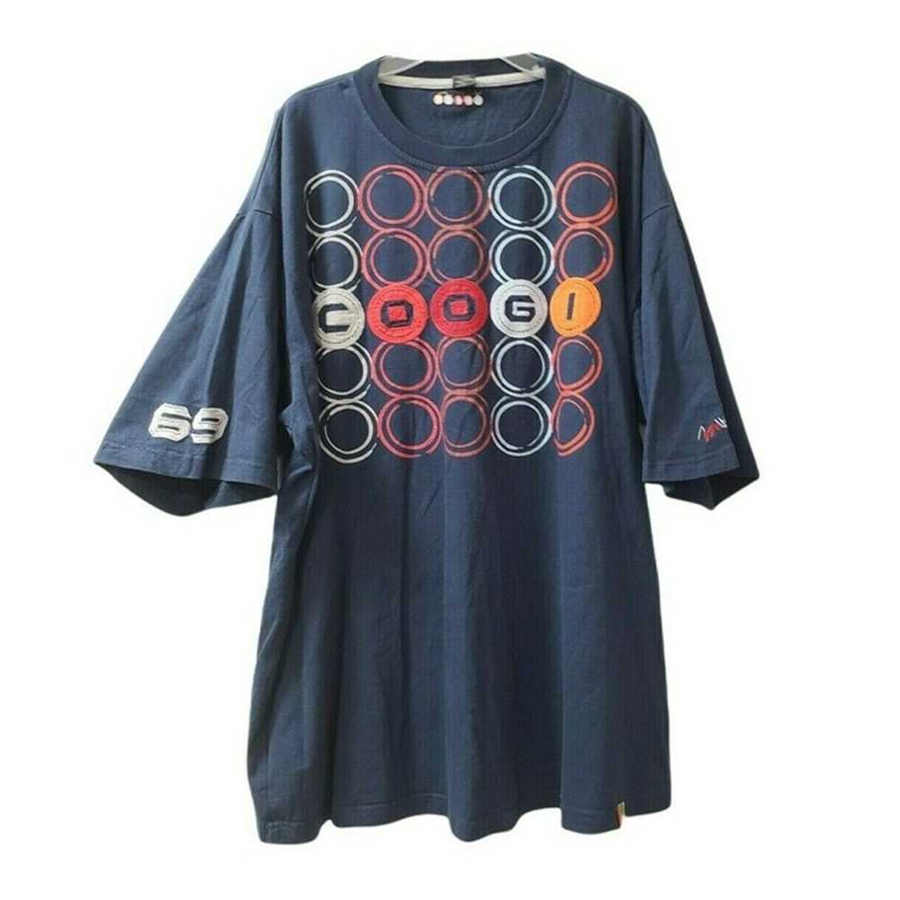 Coogi t-shirt, Navy Blue with Spellout in circles… - image 1