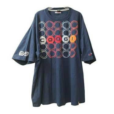 Coogi t-shirt, Navy Blue with Spellout in circles… - image 1