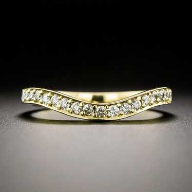 Contoured Diamond Wedding Band