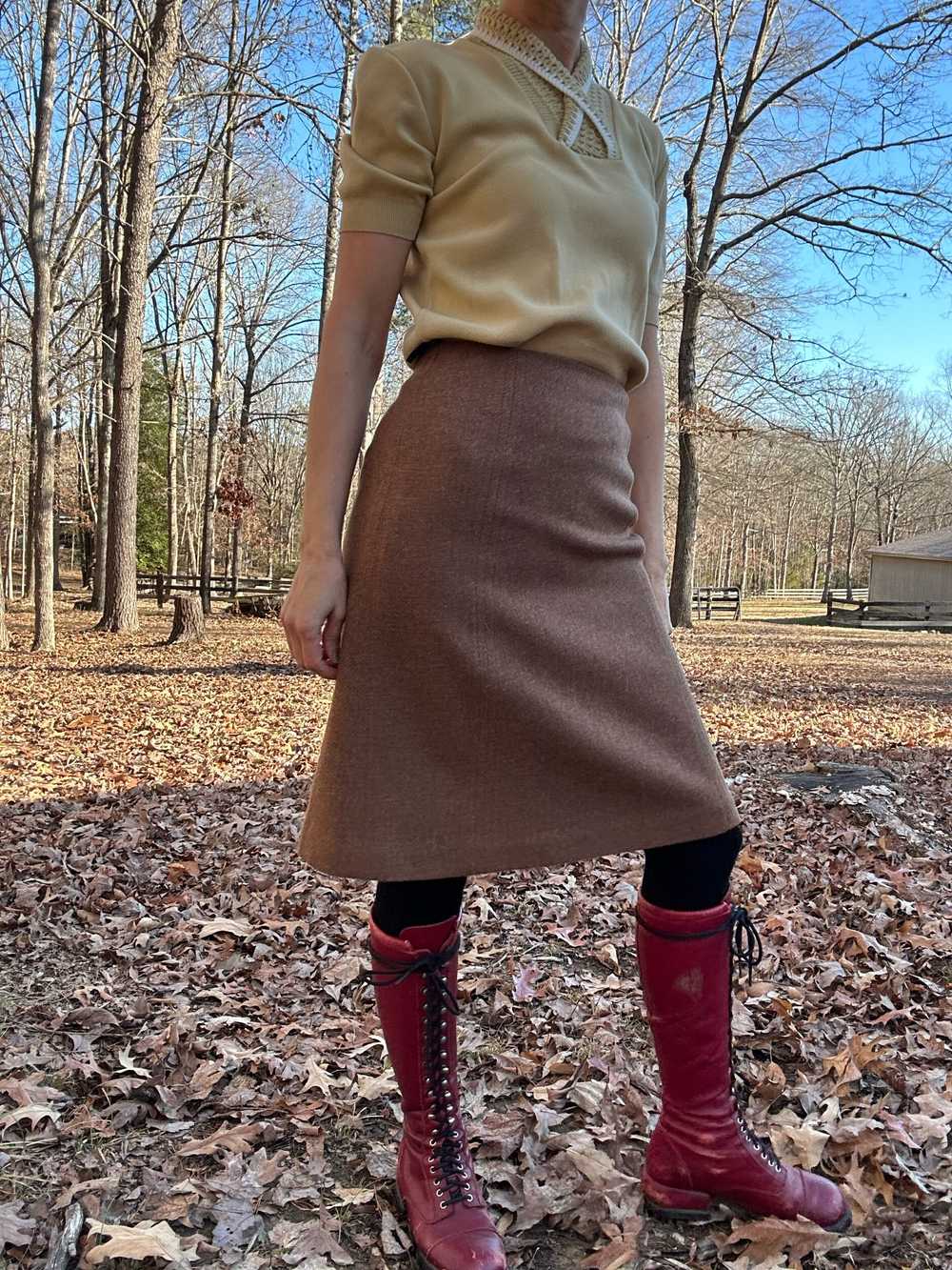 1960s Bobbie Brooks Tweed Skirt - image 2
