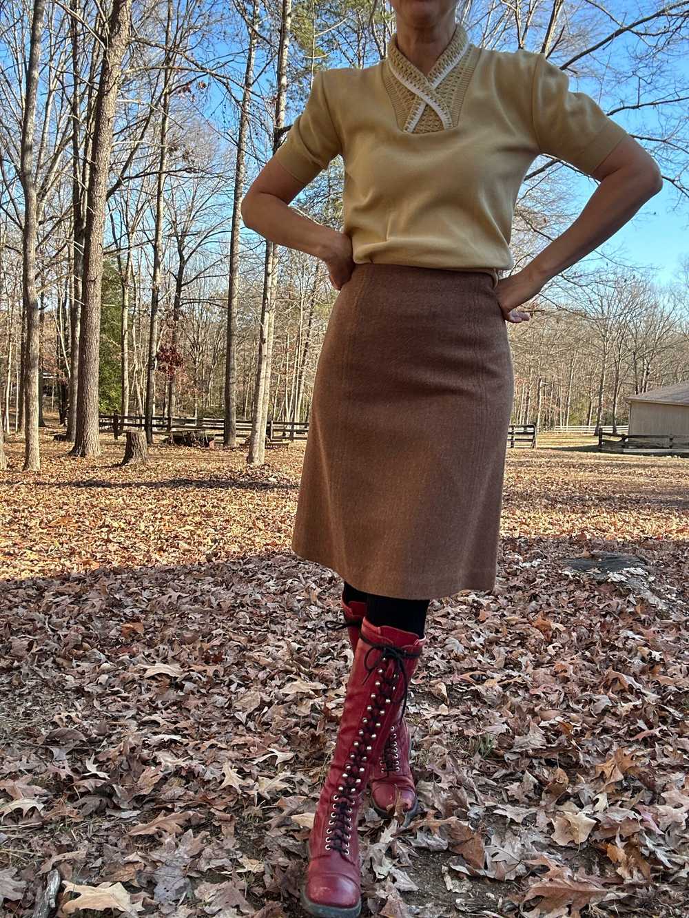 1960s Bobbie Brooks Tweed Skirt - image 4