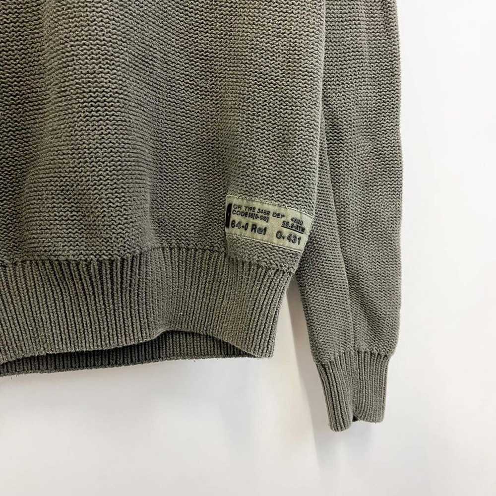 Vintage Military Green Pullover Sweater Mens Medi… - image 2