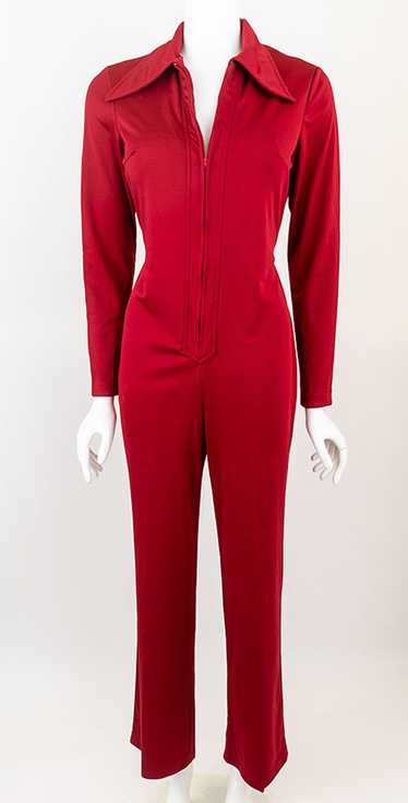 1970s Chianti Red Cat Suit - image 1