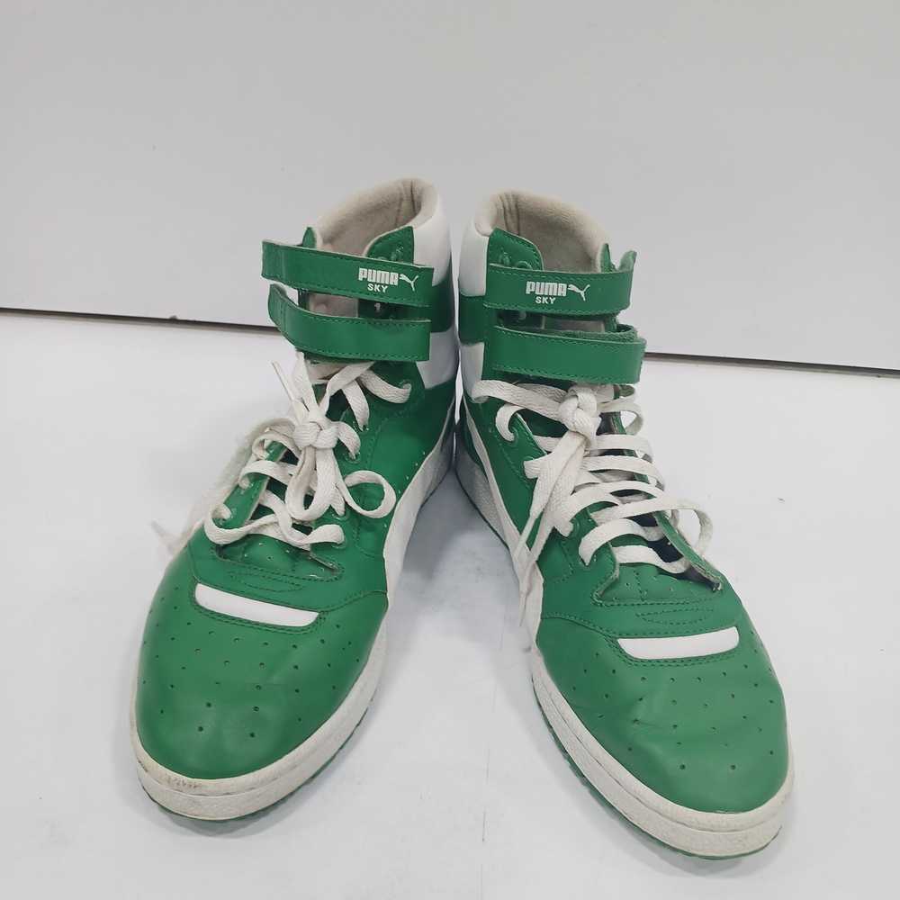 Puma Sky II High Green & White Athletic Sneakers … - image 1