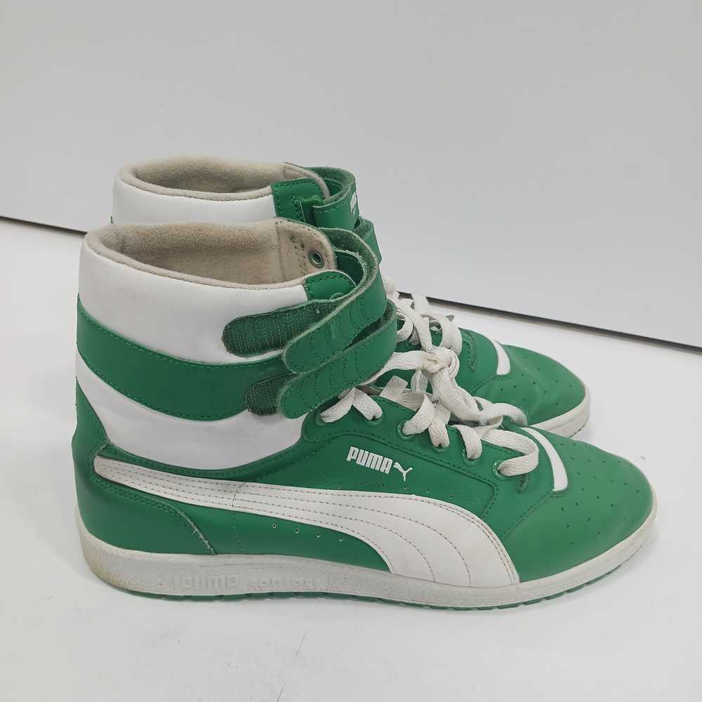 Puma Sky II High Green & White Athletic Sneakers … - image 2