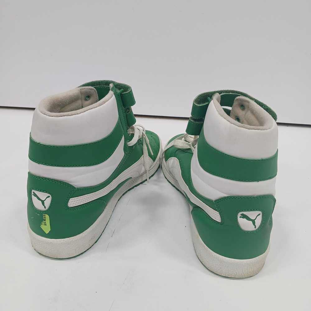 Puma Sky II High Green & White Athletic Sneakers … - image 3