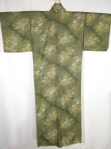 Sage Green & Yellow Kimono