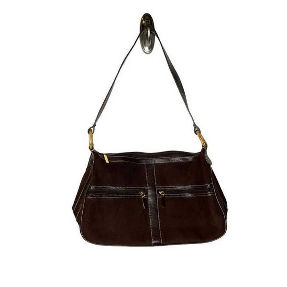 Vintage faux bamboo accent shoulder handbag bag p… - image 1