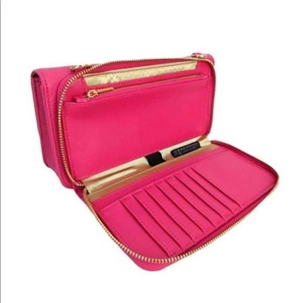 Barbie Pink LeatherCrossbody Clutch With Removabl… - image 2