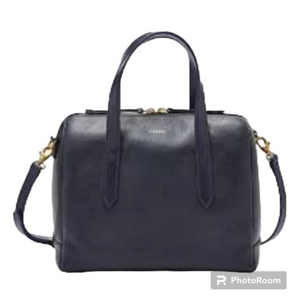 Vintage Fossil Sydney Pebble Leather Satchel - Gem