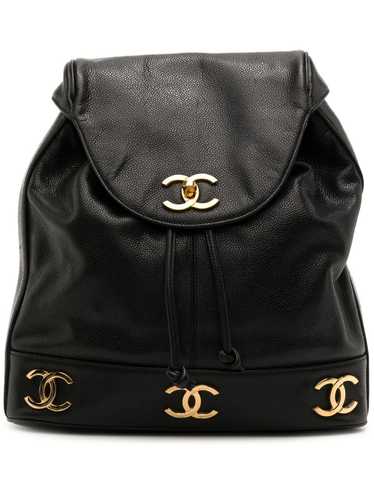 CHANEL Pre-Owned 1992 Triple CC backpack - Black - image 1