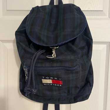 Vintage 90’s Tommy Hilfiger Plaid Back Pack - image 1