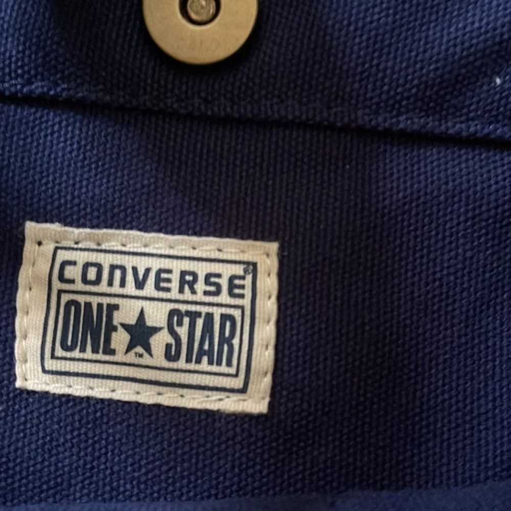 Converse one star tote bag blue canvas with signa… - image 4
