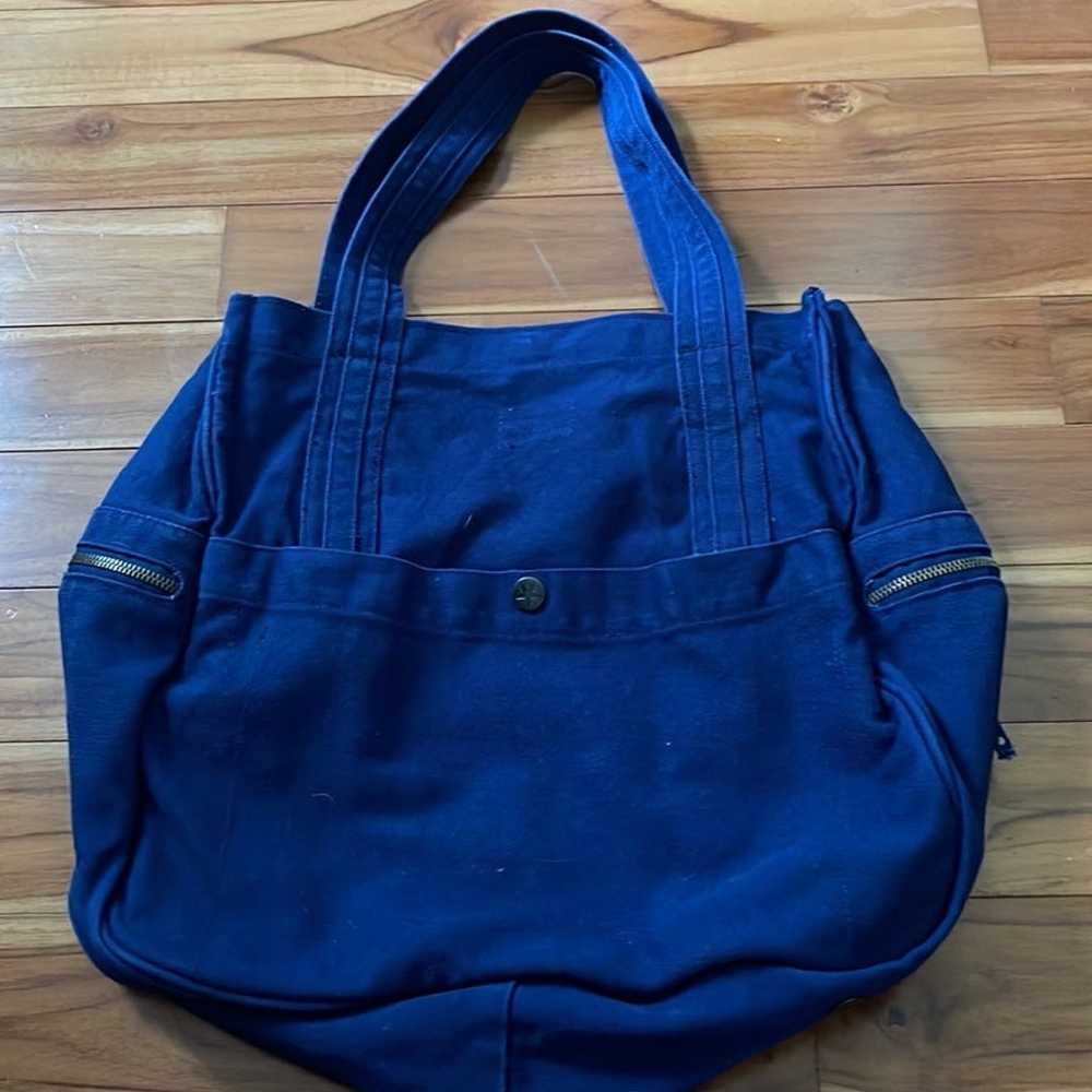 Converse one star tote bag blue canvas with signa… - image 6