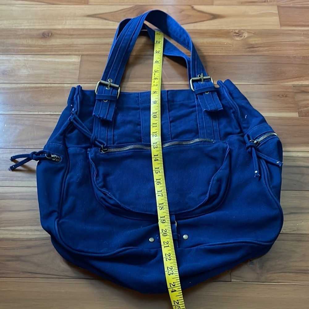 Converse one star tote bag blue canvas with signa… - image 9