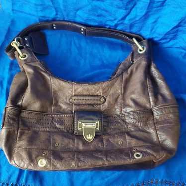VTG Y2K Juicy Couture hobo style brown leather han