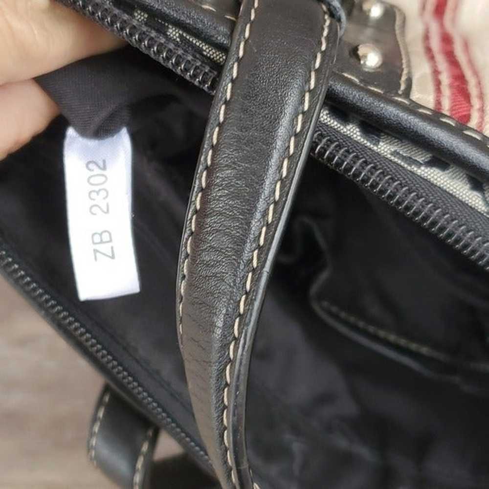 FOSSIL Leather Y2K  Bag Patchwork Stripe Purse Su… - image 12