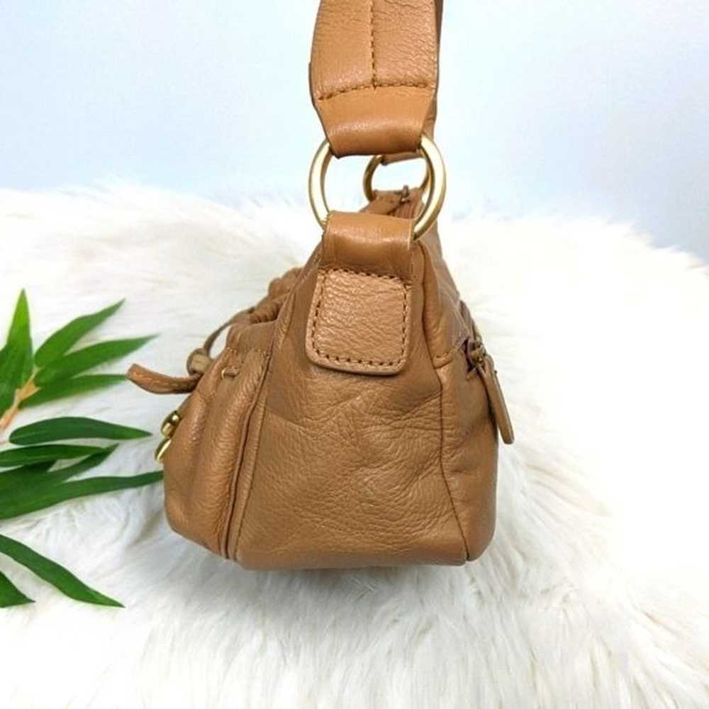 Wilson's Leather Mini Baguette Shoulder Bag Tan 9… - image 5