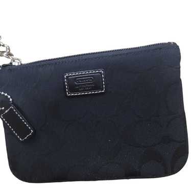 Coach Vintage Signature Jacquard Black Wristlet