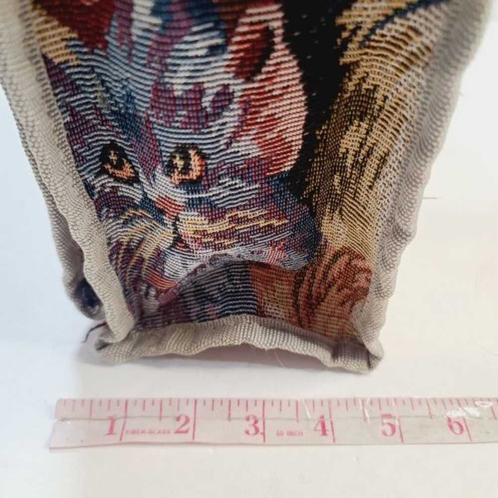 Vintage 90s Cat Lover Tapestry Rectangle Tote Sho… - image 6