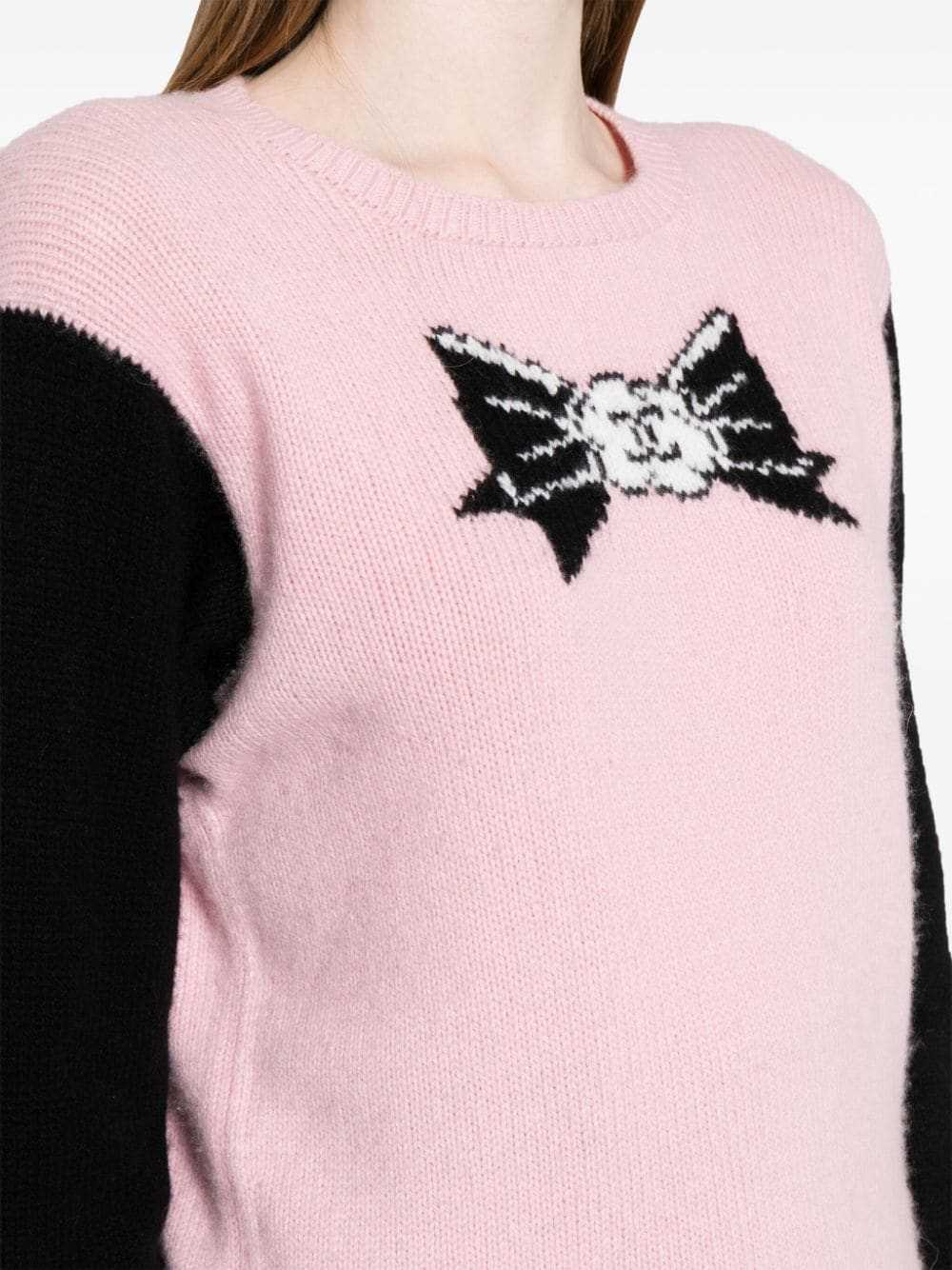 CHANEL Pre-Owned 1995 Coco Mark Cat knitted top -… - image 5