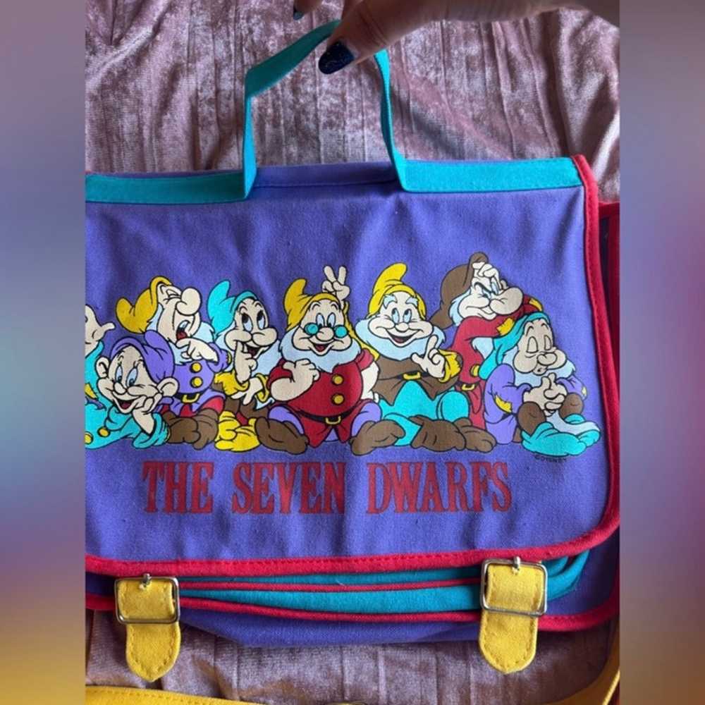 Vintage Disney Seven Dwarfs School Purse Messenge… - image 2