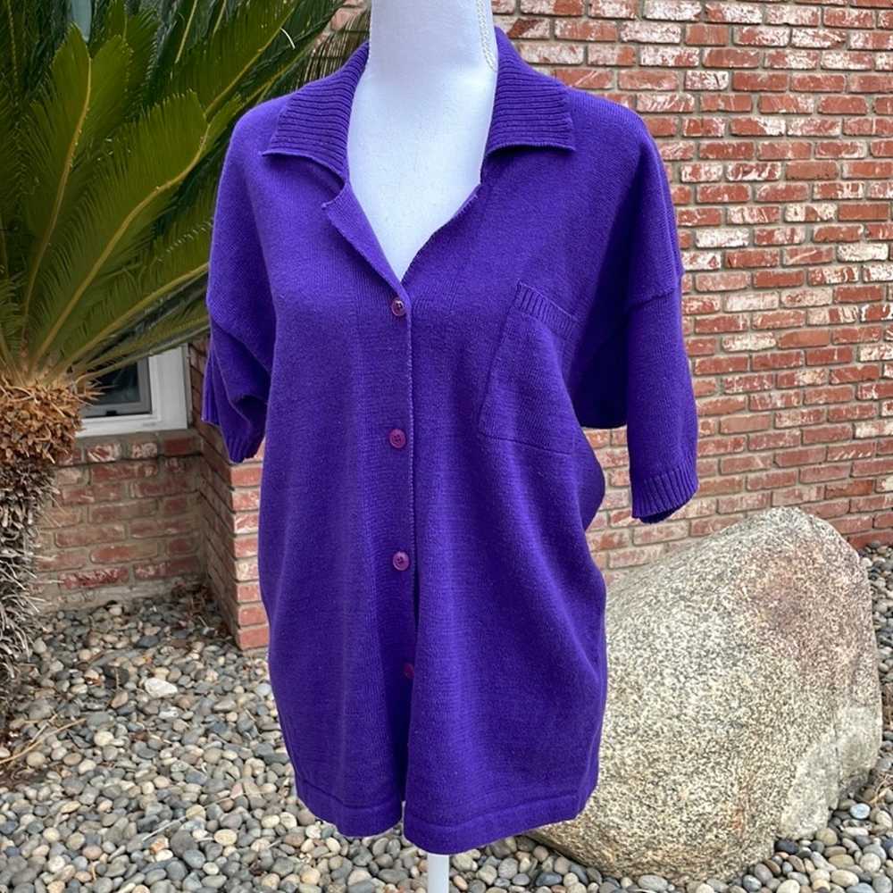 Vintage Anne Klein Short-Sleeve Button Up - image 1