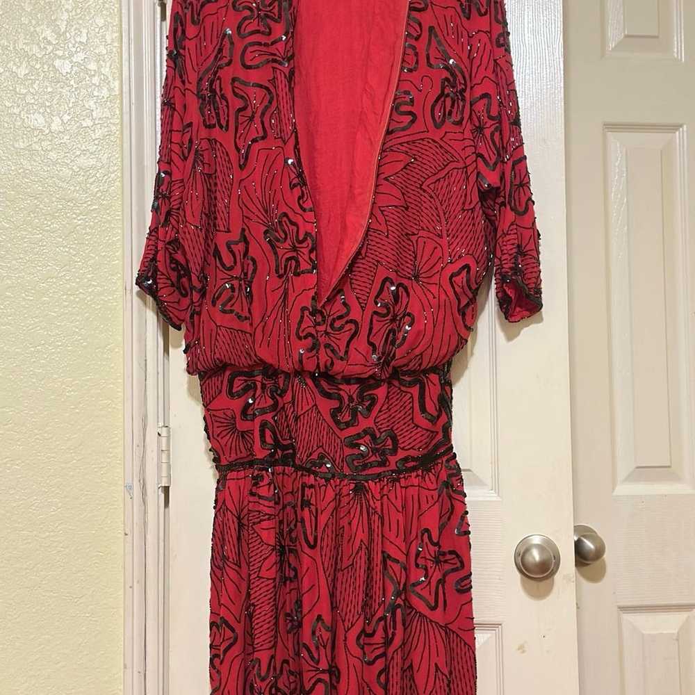 VINTAGE Judith Ann Creations Dress 100% Silk - image 4