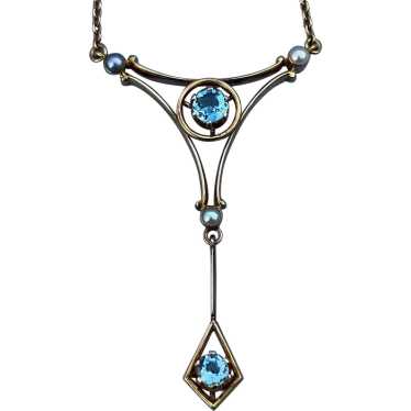 Victorian 15 carat Aquamarine pendant - image 1