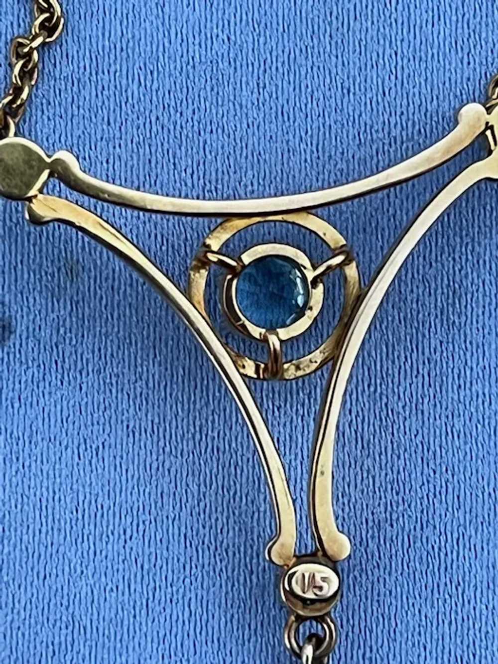 Victorian 15 carat Aquamarine pendant - image 4