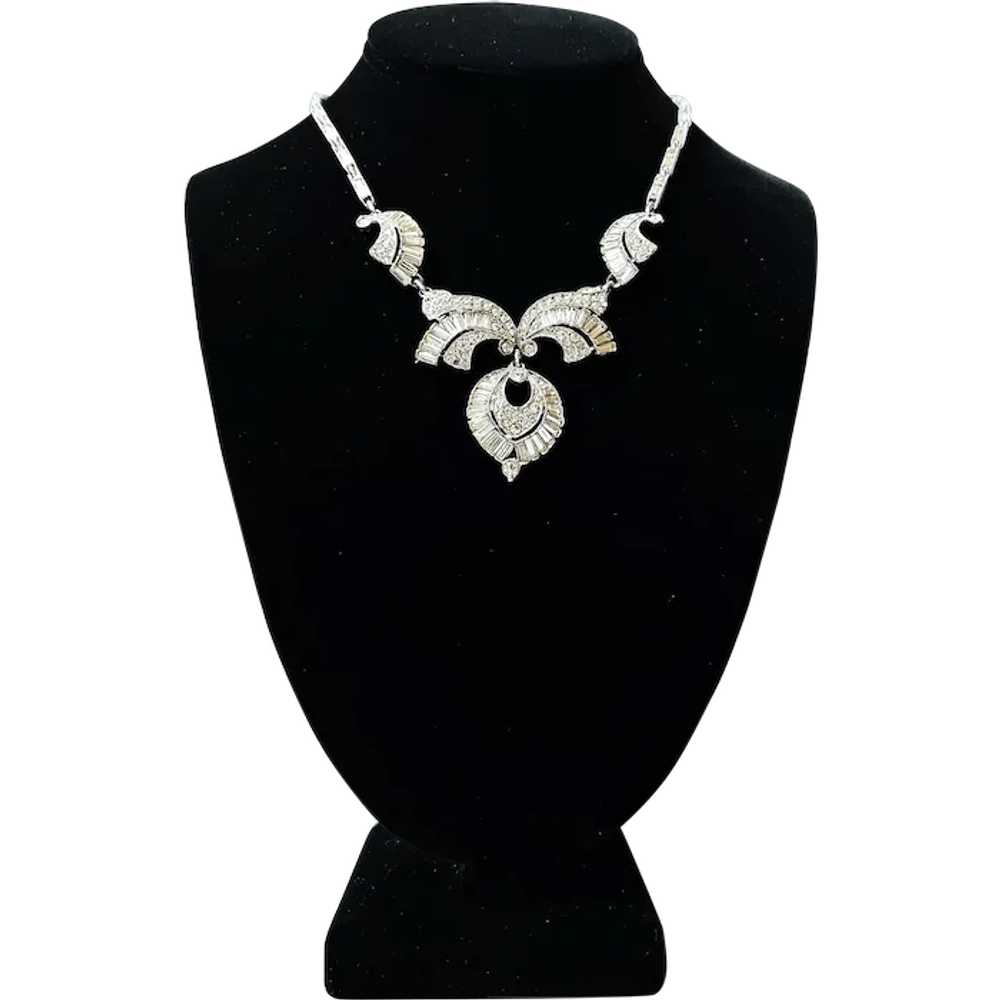 Vintage Exceptional Bogoff Rhinestone Necklace - image 1