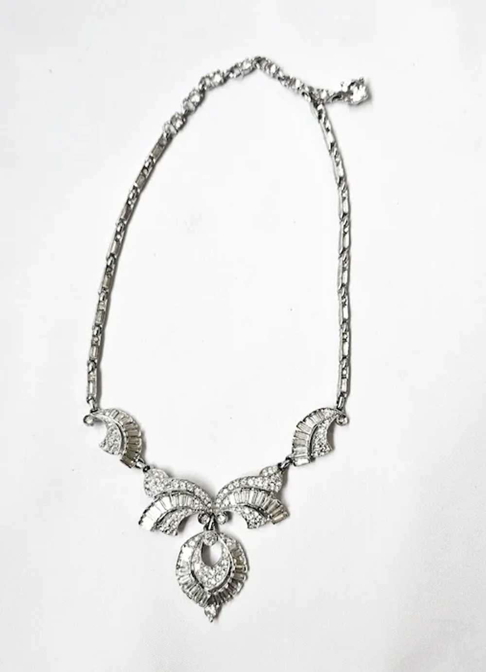 Vintage Exceptional Bogoff Rhinestone Necklace - image 5