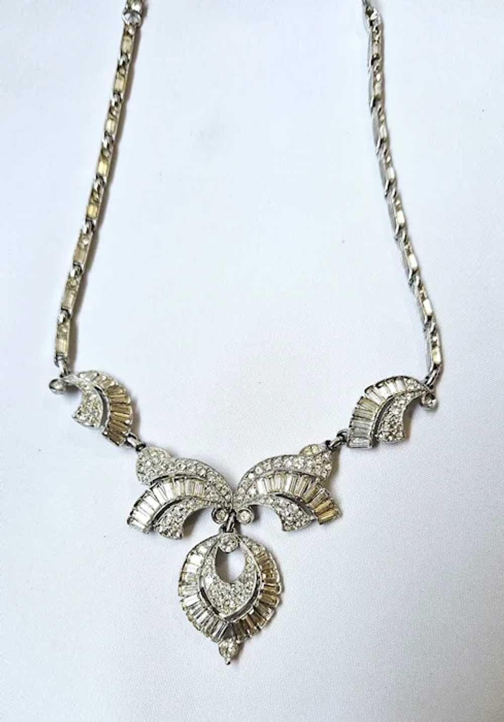 Vintage Exceptional Bogoff Rhinestone Necklace - image 6