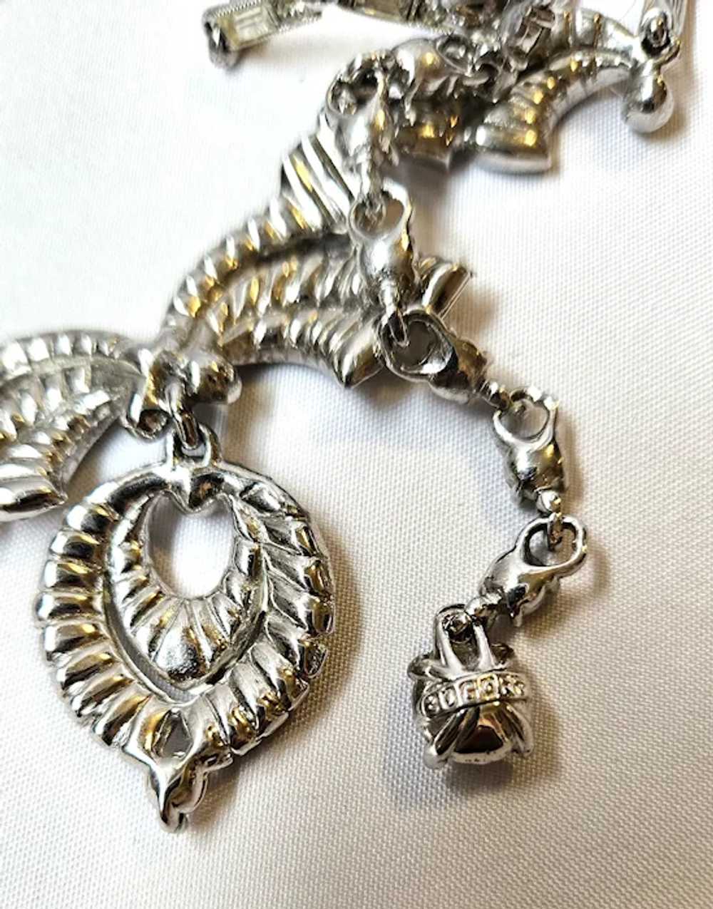Vintage Exceptional Bogoff Rhinestone Necklace - image 7