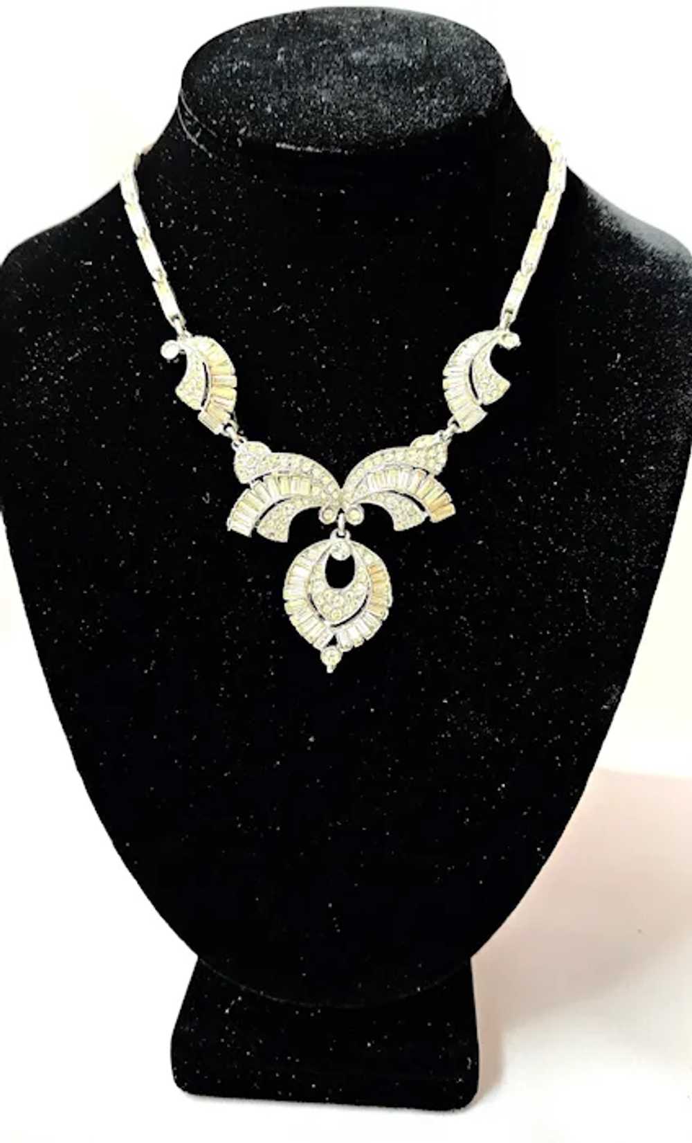 Vintage Exceptional Bogoff Rhinestone Necklace - image 8