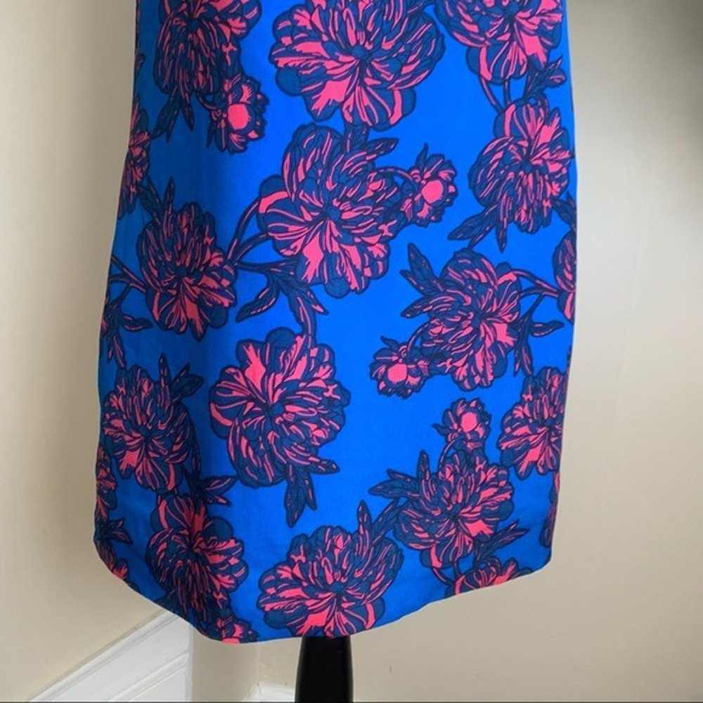J. Crew Factory Floral Gallery Shift Dress Blue S… - image 5