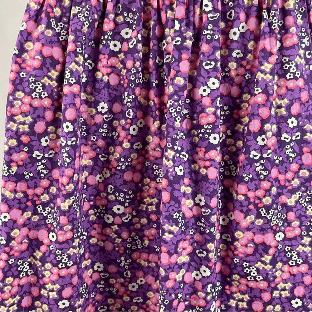 Moda International Size 2 Purple Micro Floral Sle… - image 5