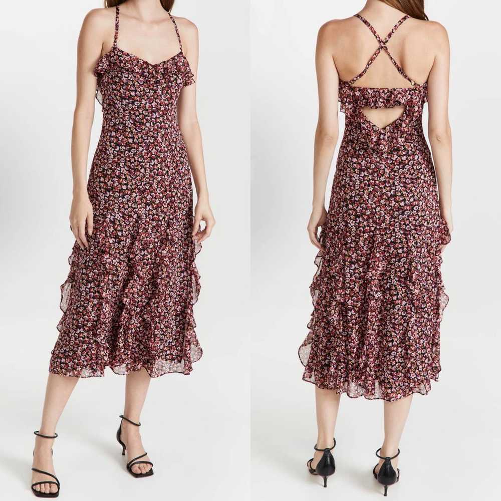 NEW Revolve LIKELY Leann Floral Ruffle Midi Dress… - image 1