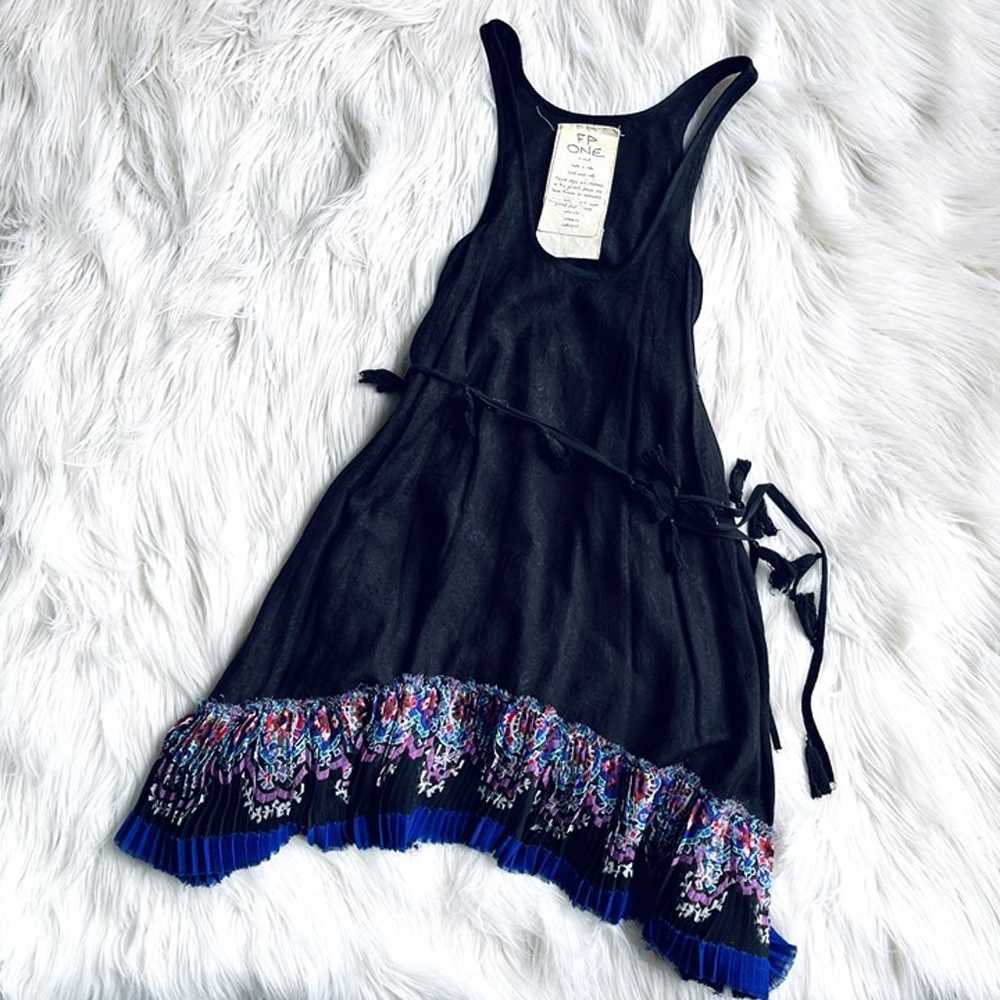 Free People ONE Festival Night Dress Black Floral - image 1